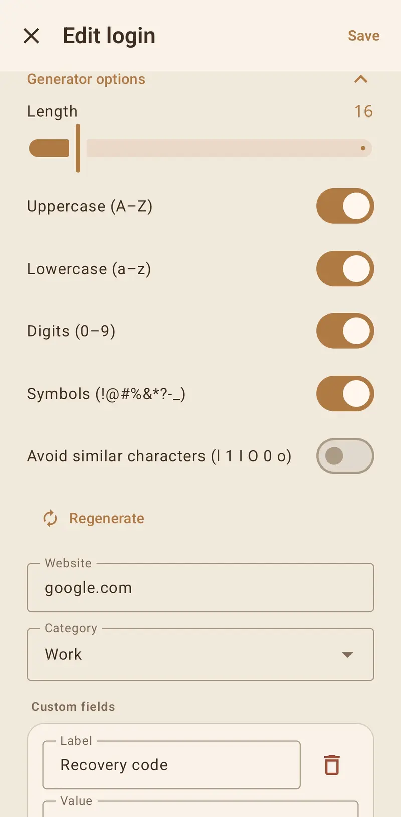 Password generator
